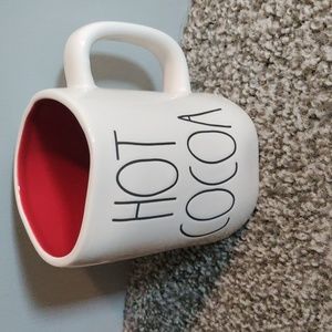 Rae Dunn Hot Cocoa White Mug w/ Red interior
